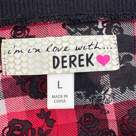 Derek La Mode Paris Eiffel Tower Plaid Sheer Mesh Top Blouse Size L Layering - Picture 4 of 5